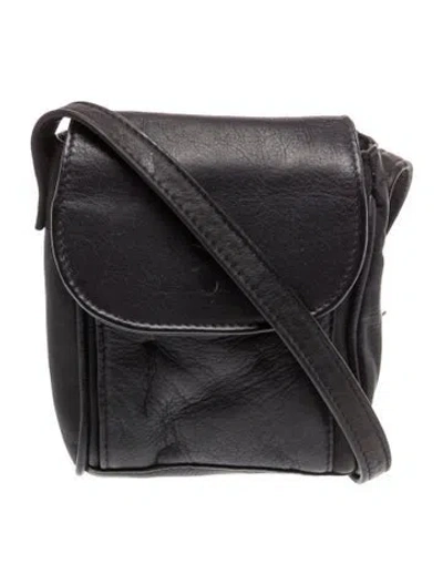 Pre-owned Frye Leather Crossbody Bag In Black