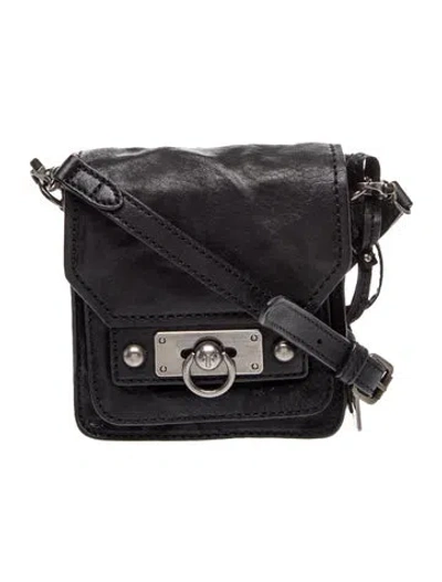Pre-owned Frye Leather Crossbody Bag In Black