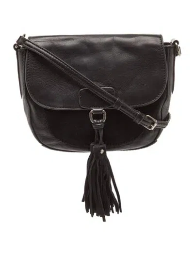 Pre-owned Frye Leather Crossbody Bag In Black