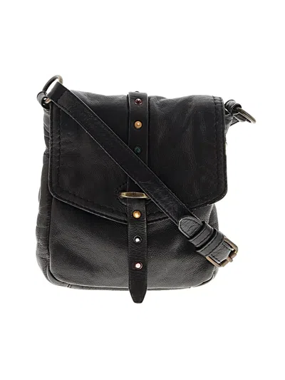 Pre-owned Frye Leather Crossbody Bag In Black