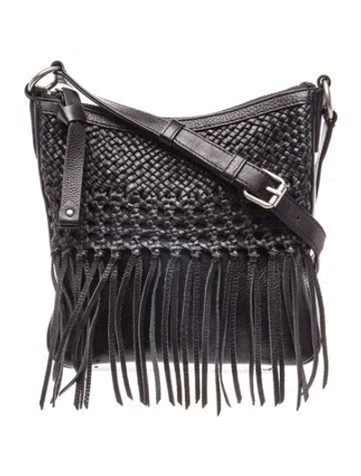 Pre-owned Frye Leather Crossbody Bag In Black