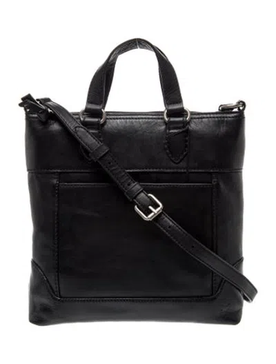 Pre-owned Frye Leather Crossbody Bag In Black