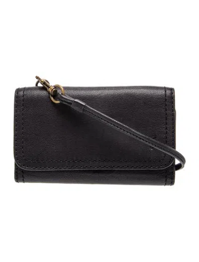 Pre-owned Frye Leather Crossbody Bag In Black