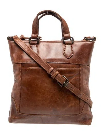 Pre-owned Frye Leather Crossbody Bag In Brown
