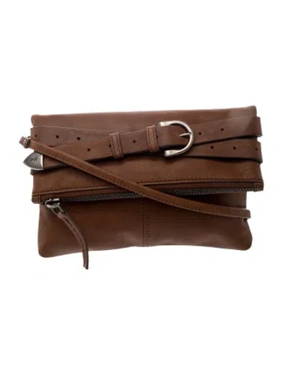 Pre-owned Frye Leather Crossbody Bag In Brown
