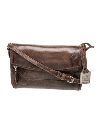 Pre-owned Frye Leather Crossbody Bag In Brown