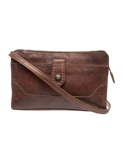 Pre-owned Frye Leather Crossbody Bag In Brown