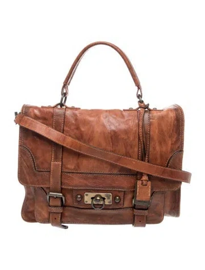 Pre-owned Frye Leather Crossbody Bag In Brown