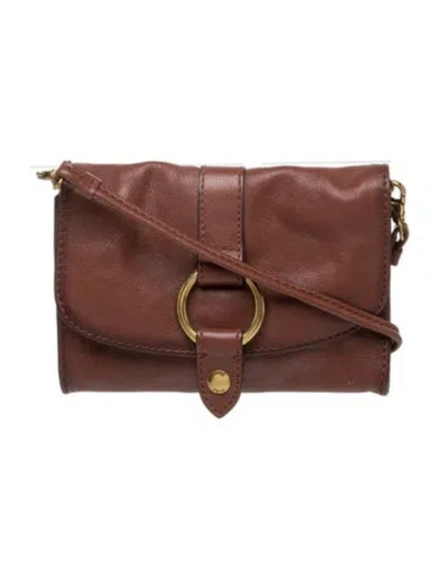 Pre-owned Frye Leather Crossbody Bag In Brown