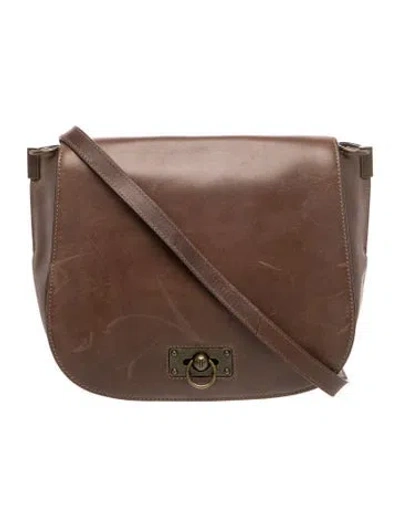 Pre-owned Frye Leather Crossbody Bag In Brown