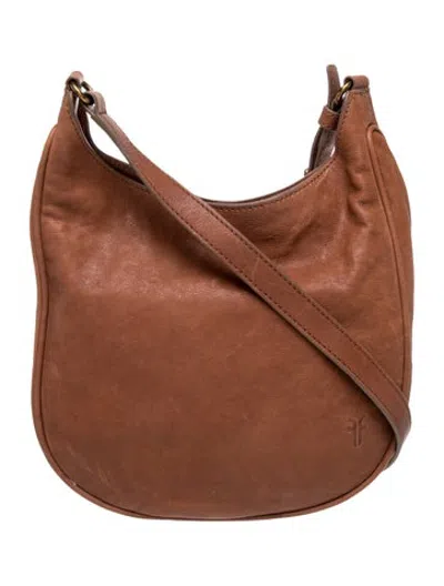 Pre-owned Frye Leather Crossbody Bag In Brown