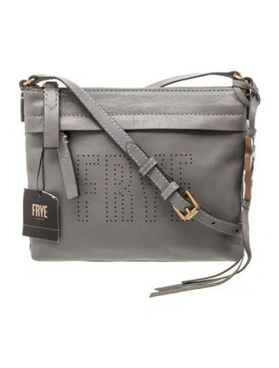 Pre-owned Frye Leather Crossbody Bag In Gray