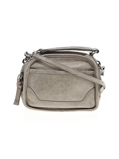 Pre-owned Frye Leather Crossbody Bag In Gray