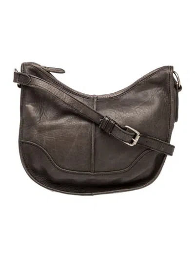 Pre-owned Frye Leather Crossbody Bag In Grey