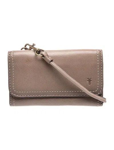 Pre-owned Frye Leather Crossbody Bag In Grey
