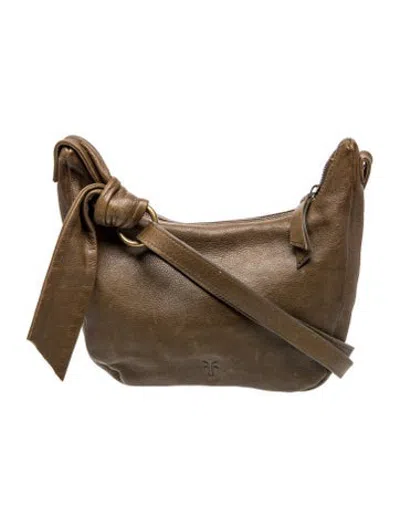 Pre-owned Frye Leather Crossbody Bag In Grey