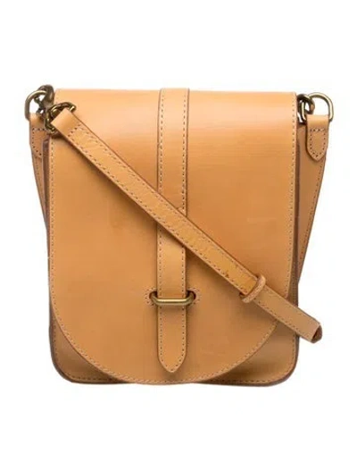 Pre-owned Frye Leather Crossbody Bag In Neutrals