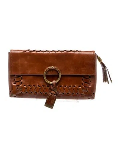 Pre-owned Frye Leather Crossbody Bag In Red