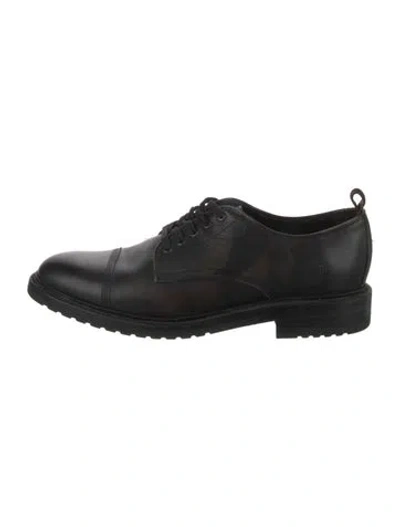 Pre-owned Frye Leather Derby Shoes In Black