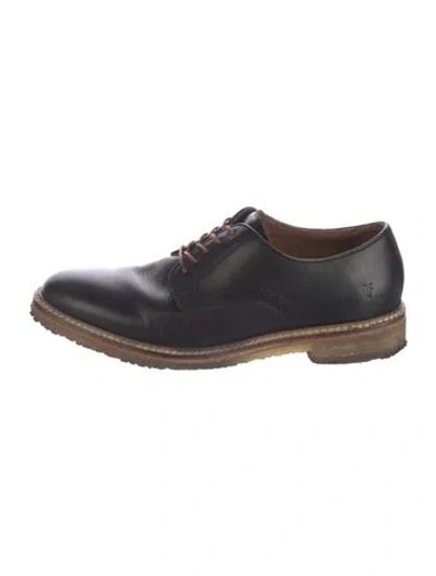 Pre-owned Frye Leather Derby Shoes In Black
