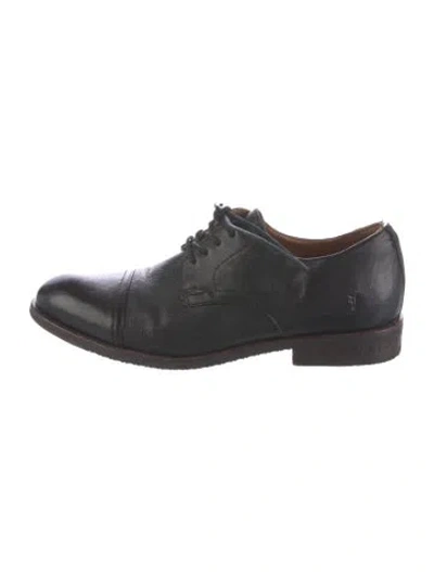 Pre-owned Frye Leather Derby Shoes In Black