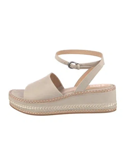 Pre-owned Frye Leather Espadrilles In Neutrals