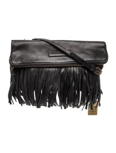 Pre-owned Frye Leather Evening Bag In Black