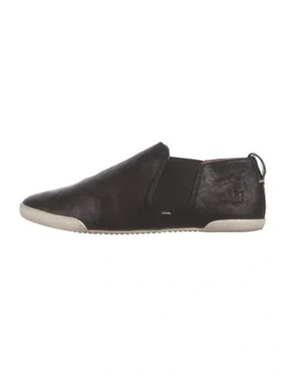 Pre-owned Frye Leather Flats In Black