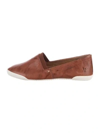 Pre-owned Frye Leather Flats In Brown