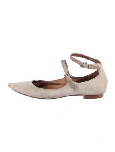 Pre-owned Frye Leather Flats In Neutral
