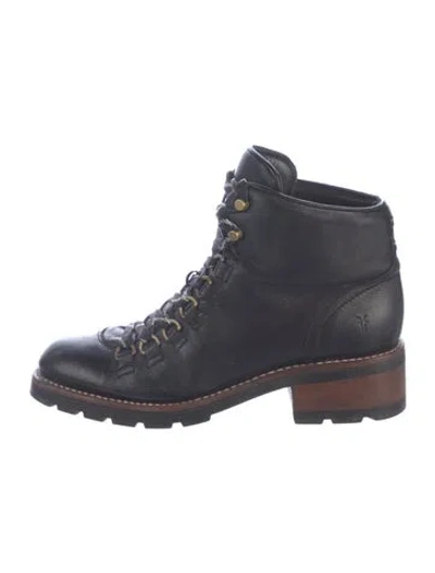 Pre-owned Frye Leather Hiking Boots In Blue
