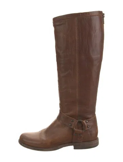 Pre-owned Frye Leather Hiking Boots In Brown