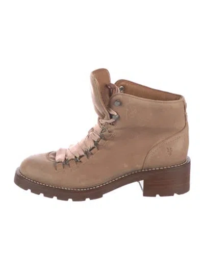 Pre-owned Frye Leather Hiking Boots In Pink