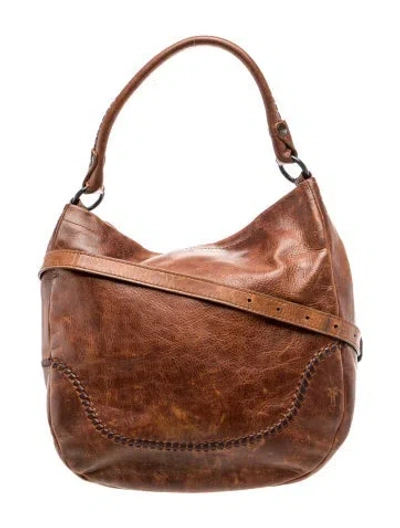 Pre-owned Frye Leather Hobo In Brown