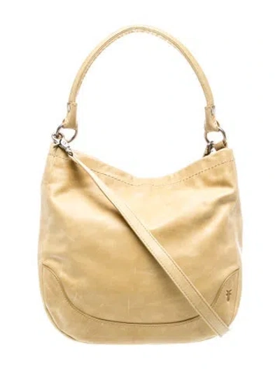 Pre-owned Frye Leather Hobo In Gold