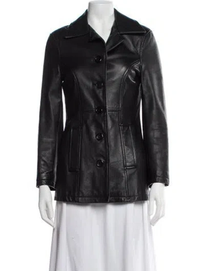 Pre-owned Frye Leather Jacket In Brown