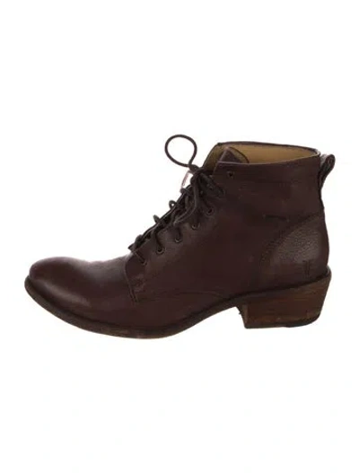 Pre-owned Frye Leather Lace-up Boots In Multi