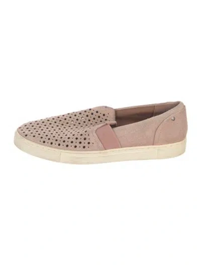 Pre-owned Frye Leather Lasercut Accents Sneakers In Pink