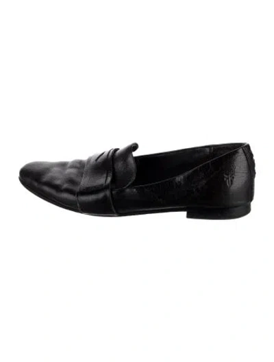 Pre-owned Frye Leather Loafers In Black