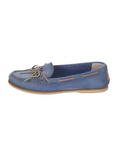 Pre-owned Frye Leather Loafers In Blue