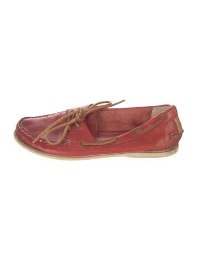 Pre-owned Frye Leather Loafers In Red