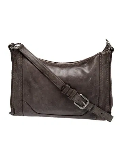 Pre-owned Frye Leather Messenger Bag In Black