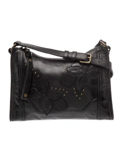 Pre-owned Frye Leather Messenger Bag In Black