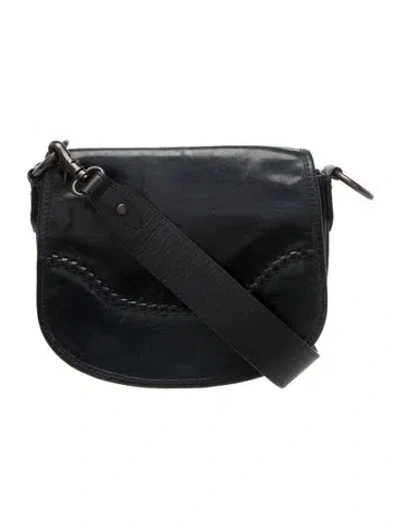 Pre-owned Frye Leather Messenger Bag In Blue