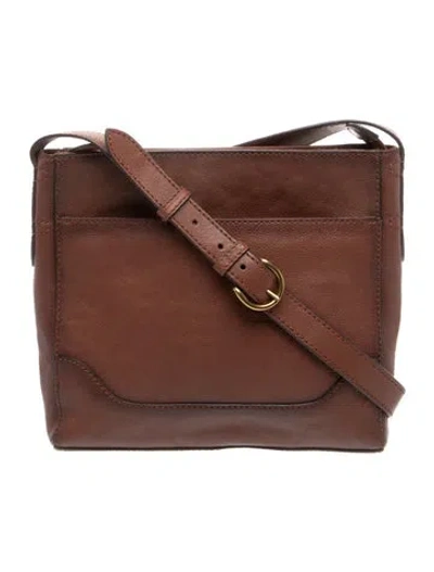 Pre-owned Frye Leather Messenger Bag In Brown