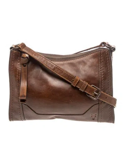 Pre-owned Frye Leather Messenger Bag In Brown