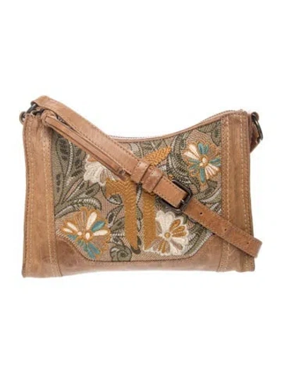 Pre-owned Frye Leather Messenger Bag In Brown