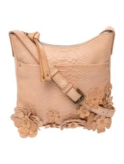 Pre-owned Frye Leather Messenger Bag In Neutral