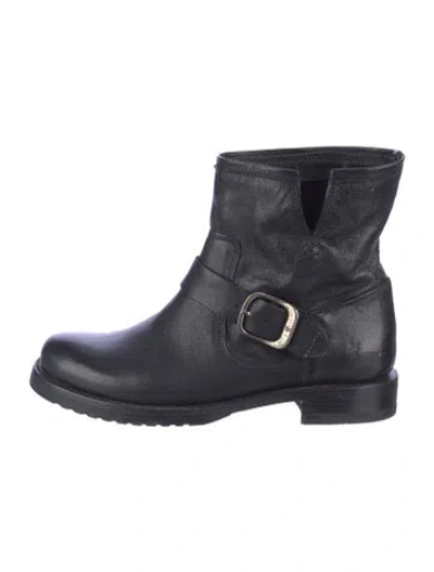 Pre-owned Frye Leather Moto Boots In Multi