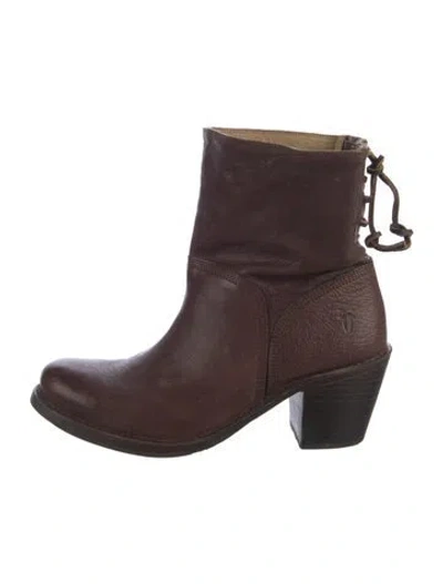 Pre-owned Frye Leather Moto Boots In Multi